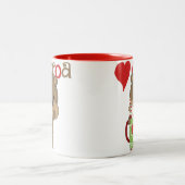Bear Cocoa Love Holiday Zweifarbige Tasse (Mittel)