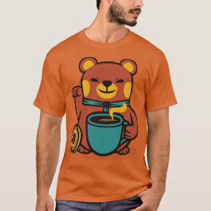 Bear Coffee Manekineko von Tobe Fonseca T-Shirt