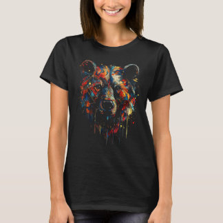 Bear colourful art animal lovers animal forest bea T-Shirt