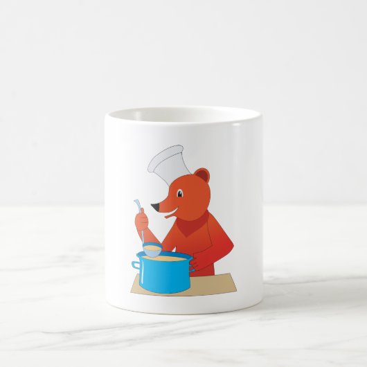 Bear Cooking Soup Mug Kaffeetasse (Mittel)