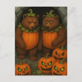 Bear Couple Costumes Postkarte (Vorderseite)