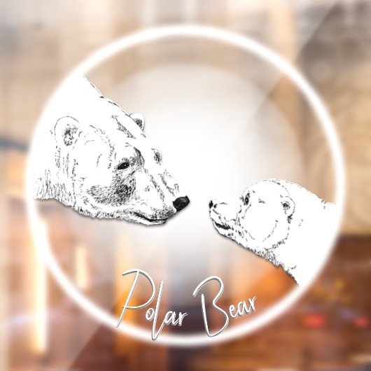 Bear Cub Decal Custom Polar Bear Art Window Fensteraufkleber (Blatt 2)