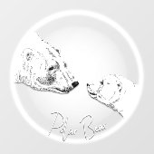 Bear Cub Decal Custom Polar Bear Art Window Fensteraufkleber (Blatt)