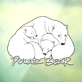 Bear Cub Decal Custom Polar Bear Twin Window Fensteraufkleber (Blatt 3)