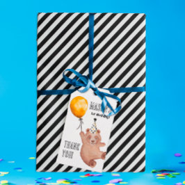 Bear Cub Geburtstag Danke Tags - Teddy Bear Favo Geschenkanhänger