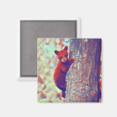 Bear cub Kletterbaum Magnet (Vorderseite/Rückseite)