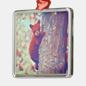 Bear cub Kletterbaum Ornament Aus Metall (Links)