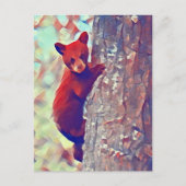 Bear cub Kletterbaum Postkarte (Vorderseite)