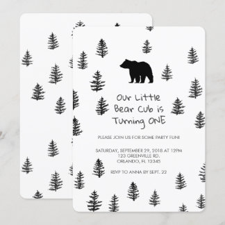 Bear Cub macht eine Geburtstagsparty-Einladung Einladung