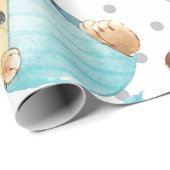 Bear Cub Niedlich Kinderzimmer Baby Boy Geschenk N Geschenkpapier (Rolleneckpunkt)