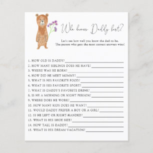 Bear cub - Wer kennt DADDY am besten?
