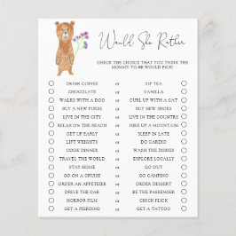 Bear cube / Würde sie eher Baby Dusche Spiel