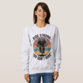 Bear Cycling Vintage Sunset Biker Design Sweatshirt (Vorne ganz)