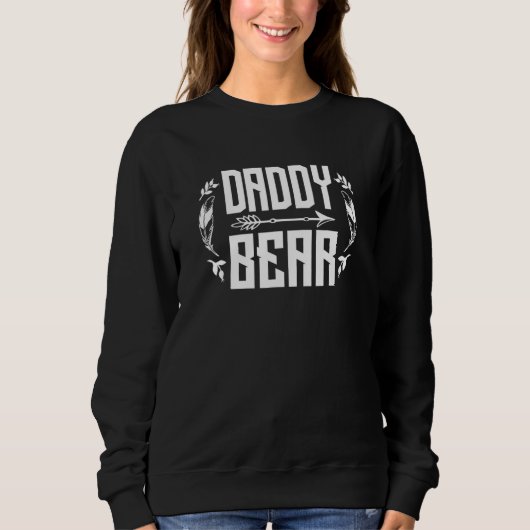 Bear Daddy Cooler Vater Grafik Design Sweatshirt (Vorderseite)