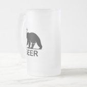 Bear Deer Beer Mattglas Bierglas (Vorderseite Links)