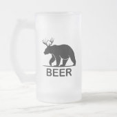 Bear Deer Beer Mattglas Bierglas (Links)