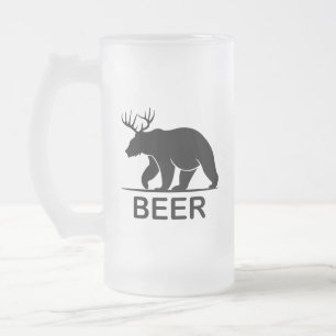 Bear Deer Beer Mattglas Bierglas