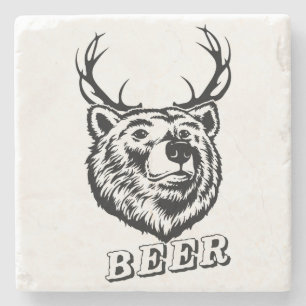 Bear + Deer = Beer? Steinuntersetzer