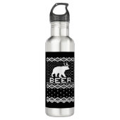 Bear Deer BEER Ugly Christmas Edelstahlflasche (Vorderseite)