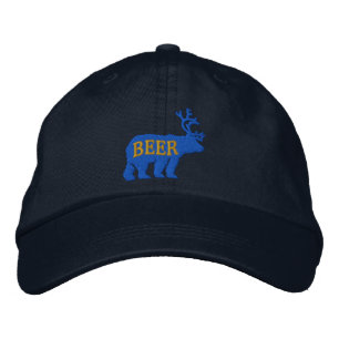 Bear Deer oder Bier bestickt Bestickte Kappe