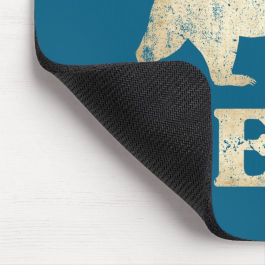 Bear Deer Vintage Beer Mousepad (Ecke)