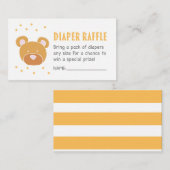 Bear Diaper Raffelschein Begleitkarte (Vorne/Hinten)
