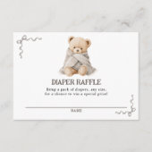 Bear Diaper Raffle Card  Begleitkarte (Vorderseite)
