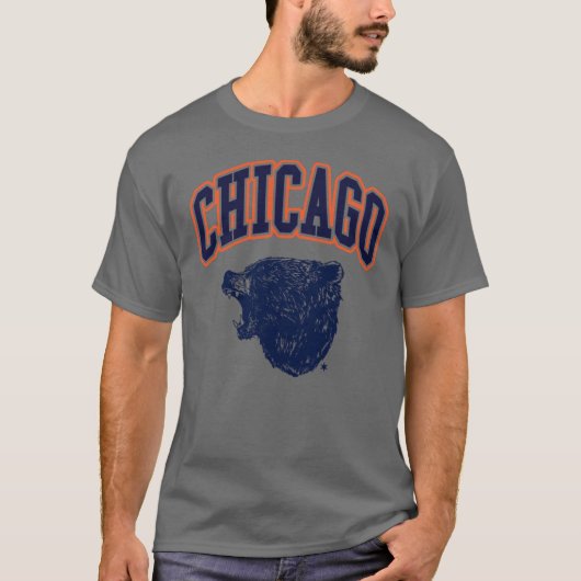 Bear Down Chicago Light Retro T-Shirt (Vorderseite)