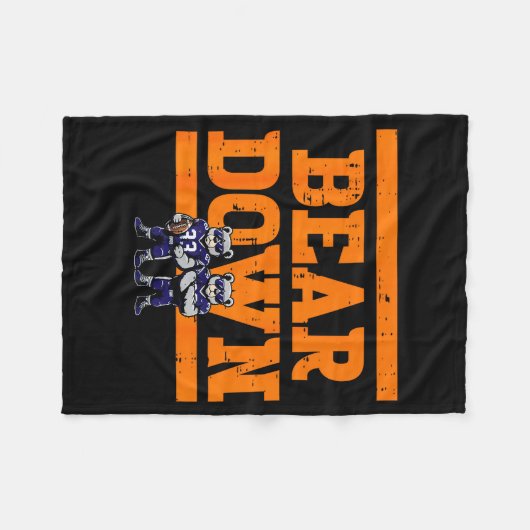 Bear Down Women Kids Boys Girls Youth Teen Men Fleecedecke (Vorderseite (Horizontal))