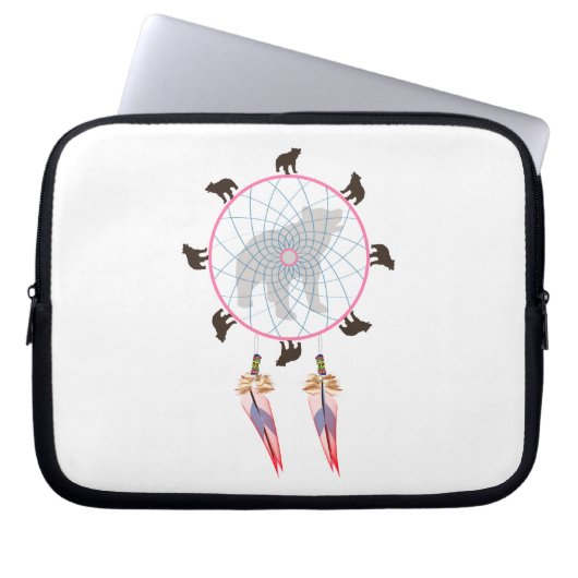 Bear Dream Catcher Laptopschutzhülle (Vorderseite)