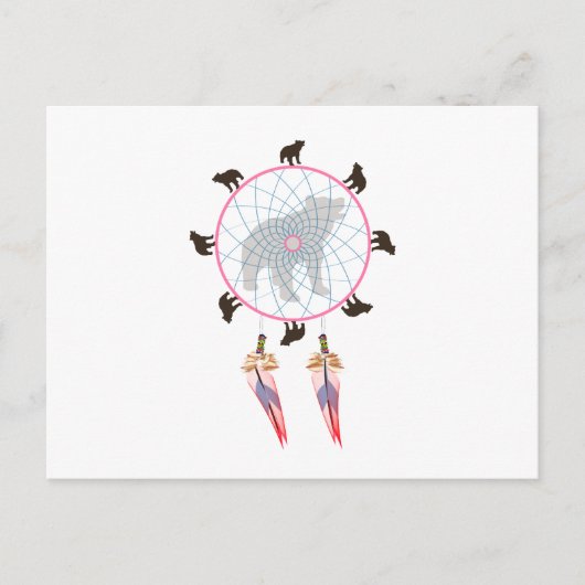 Bear Dream Catcher Postkarte (Vorderseite)