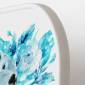 Bear Dreamcatcher Aquamarin Ice Blue Floral Pickleball Schläger (Linke Seite)