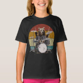 Bear Drummer Playing Drums Girl T - Shirt (Vorderseite)