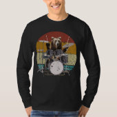 Bear Drummer Playing Drums Men Basic Long Sleeve T-Shirt (Vorderseite)