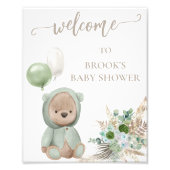 Bear-Duschzeichen von Green Boho Fotodruck (Vorne)