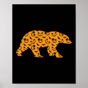 Bear Easy Halloween Outfit Mammal Animal Lazy Kost Poster