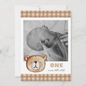 Bear Editable Monthly Foto Banner Card Einladung (Vorderseite)