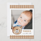 Bear Editable Monthly Foto Banner Card Einladung (Vorderseite)