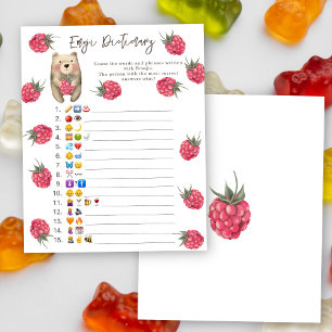 Bear - Emoji Pictionary game baby dusche