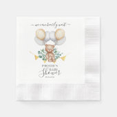 Bear Eucalyptus Bearly Wait Baby Shooting Paper Serviette (Vorderseite)