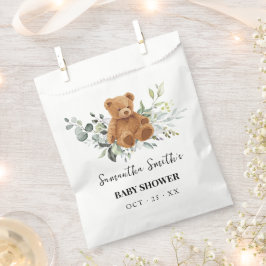 Bear Eucalyptus Greenery Baby Shower Fevor Bag Geschenktütchen