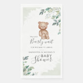 Bear Eucalyptus Verlasse Paares Baby Dusche Serviette (Vorderseite)