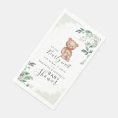 Bear Eucalyptus Verlasse Paares Baby Dusche Serviette (Ecke)