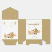 Bear Explorer World Map Airplane Boy Baby Shower  Geschenkschachtel (Ungefaltet)