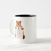 Bear eye chart zweifarbige tasse (Vorderseite Links)