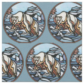 Bear Fabric Native Polar Bear Art Muster Stoff (Nahaufnahme)