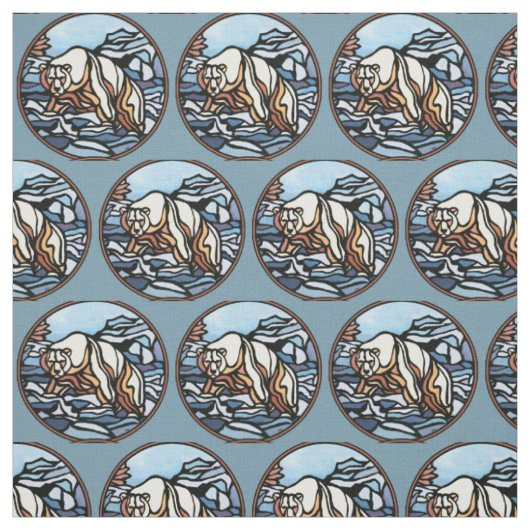 Bear Fabric Native Polar Bear Art Muster Stoff (Muster)