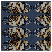Bear Fabric Native Polar Bear Art Muster Stoff (Nahaufnahme)
