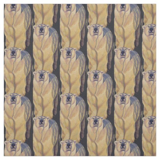 Bear Fabric Polar Bären Art Fabric Customizable Stoff (Muster)