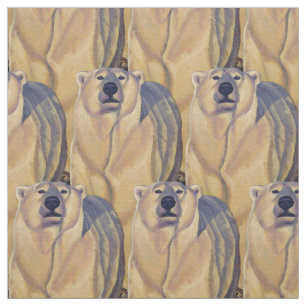 Bear Fabric Polar Bären Art Fabric Customizable Stoff